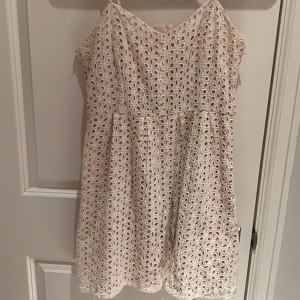 Eyelit mini dress